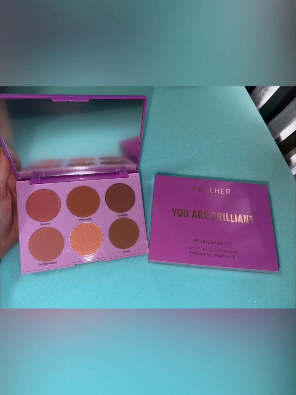RealHer Blush & Bronze Palette - Peach, Rose, Bronze
